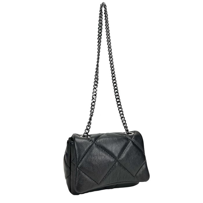 Стеганная женская мягкая сумочка на цепи Firenze Italy F-IT-98106A купить недорого в Ты Купи