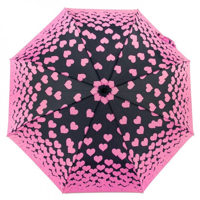 Жіноча механічна парасолька Fulton Minilite-2 L354 Floating Hearts (Плаваючі серця) купити недорого в Ти Купи