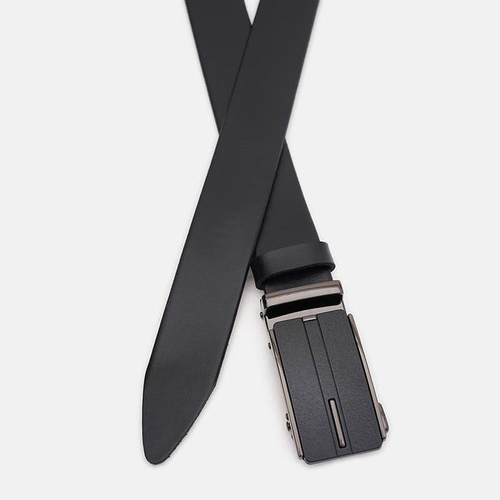 Чоловічий шкіряний ремінь Borsa Leather 115v1genav24-black купити недорого в Ти Купи