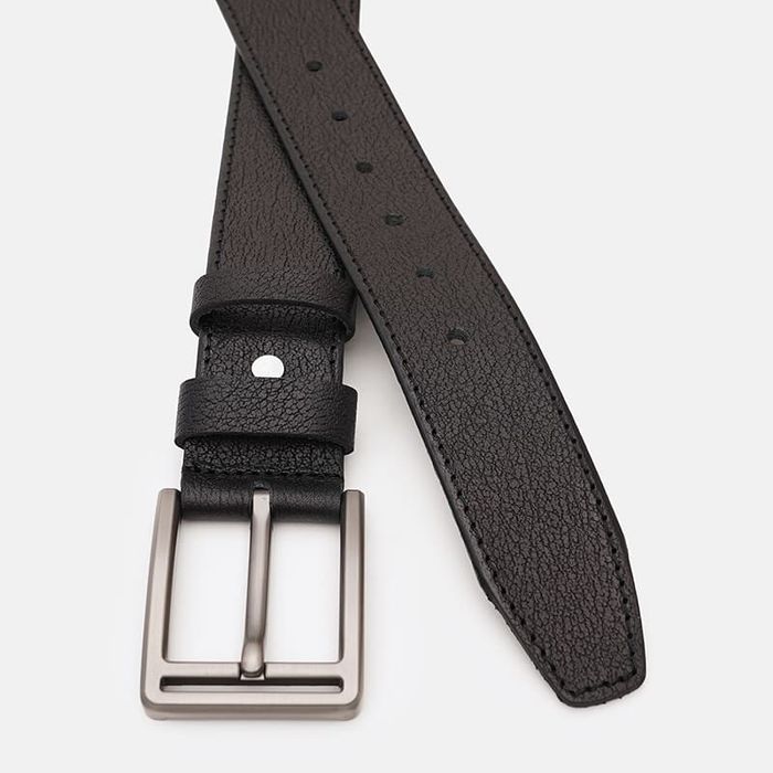 Мужской кожаный ремень Borsa Leather V1125DPL03-black купить недорого в Ты Купи