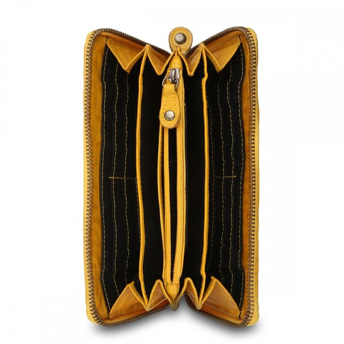 Женский кожаный кошелек Ashwood D81 Yellow (Желтый) купить недорого в Ты Купи