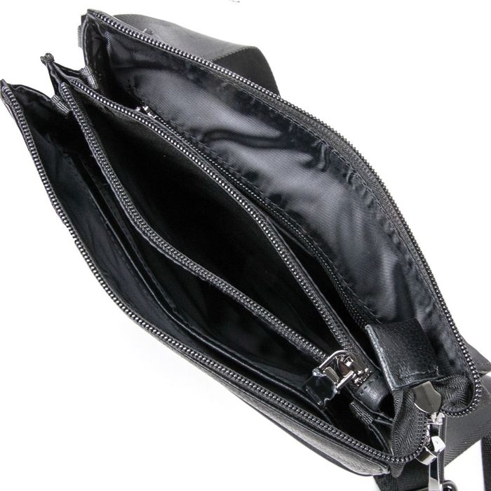 Мужская кожаная сумка через плечо BRETTON 5416-3 black купить недорого в Ты Купи