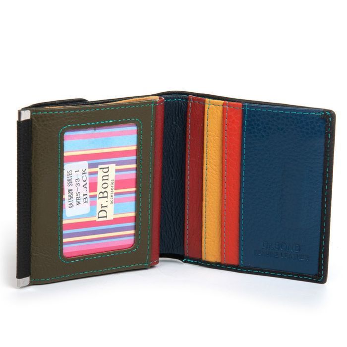Шкіряний жіночий гаманець Rainbow DR. BOND WRS-33-1 black купити недорого в Ти Купи