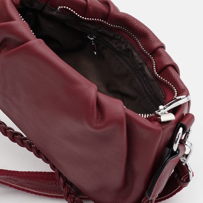 Жіноча шкіряна сумка Borsa Leather K15001w-bordo купити недорого в Ти Купи