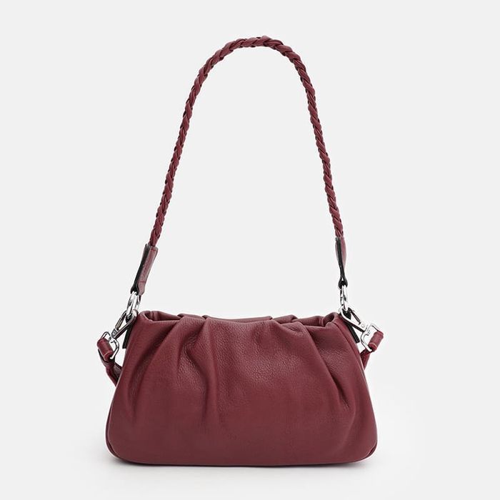 Жіноча шкіряна сумка Borsa Leather K15001w-bordo купити недорого в Ти Купи
