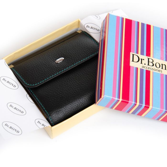 Шкіряний жіночий гаманець Rainbow DR. BOND WRS-33-1 black купити недорого в Ти Купи