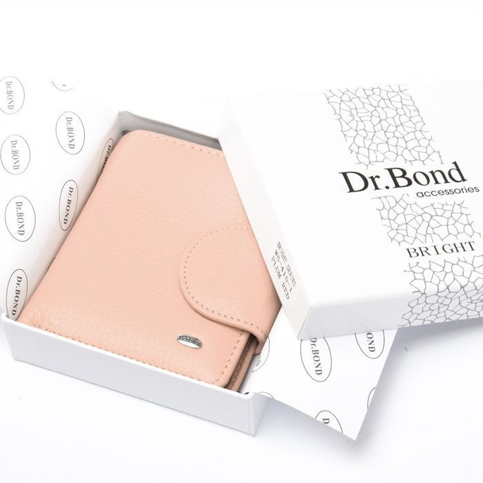 Шкіряний жіночий гаманець Bright DR. BOND WS-415-1 pink купити недорого в Ти Купи