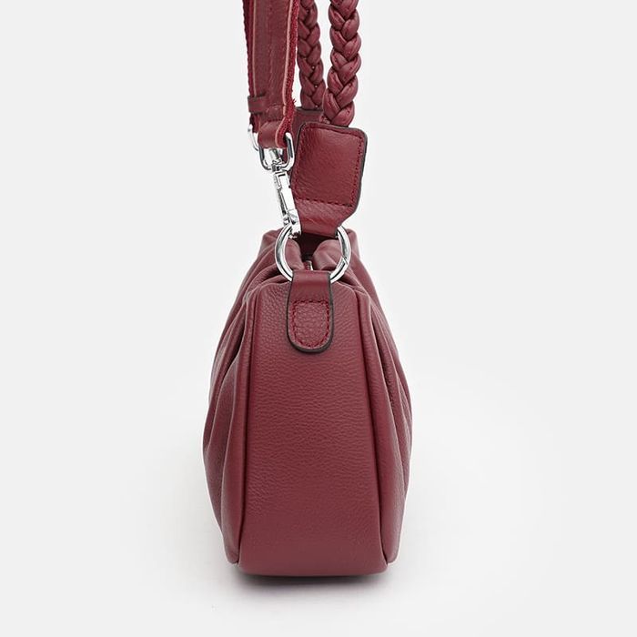 Жіноча шкіряна сумка Borsa Leather K15001w-bordo купити недорого в Ти Купи