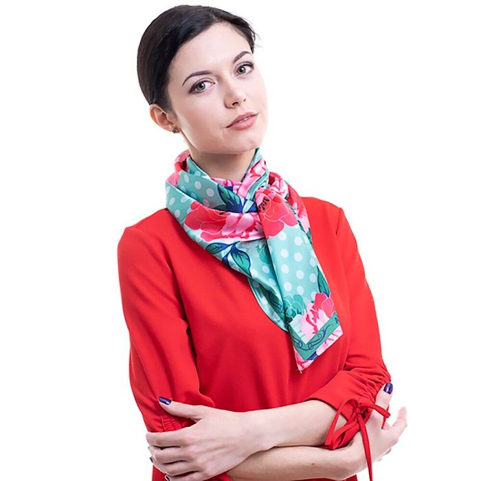 Женский шелковый платок 90 * 90 см AMO STAMOp90903 купить недорого в Ты Купи