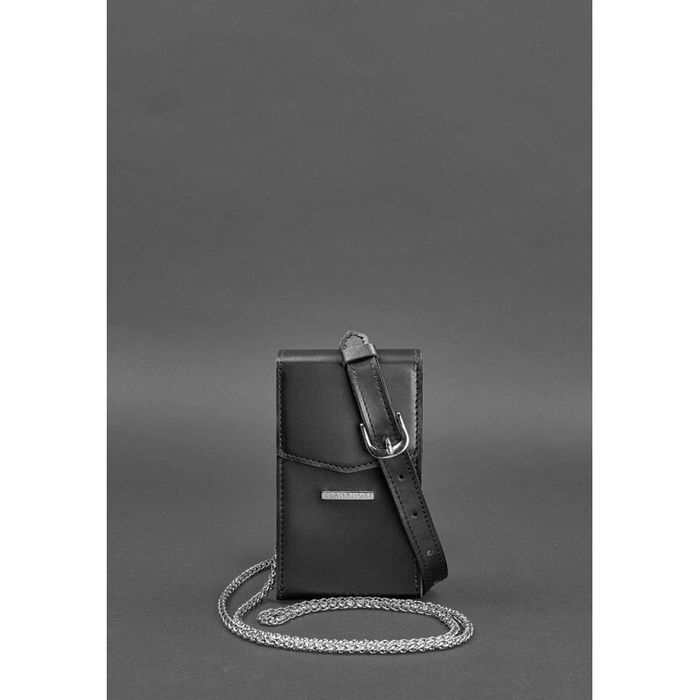 Жіноча шкіряна сумка поясна / кроссбоді BlankNote Mini Чорна (BN-BAG-38-1-g) купити недорого в Ти Купи