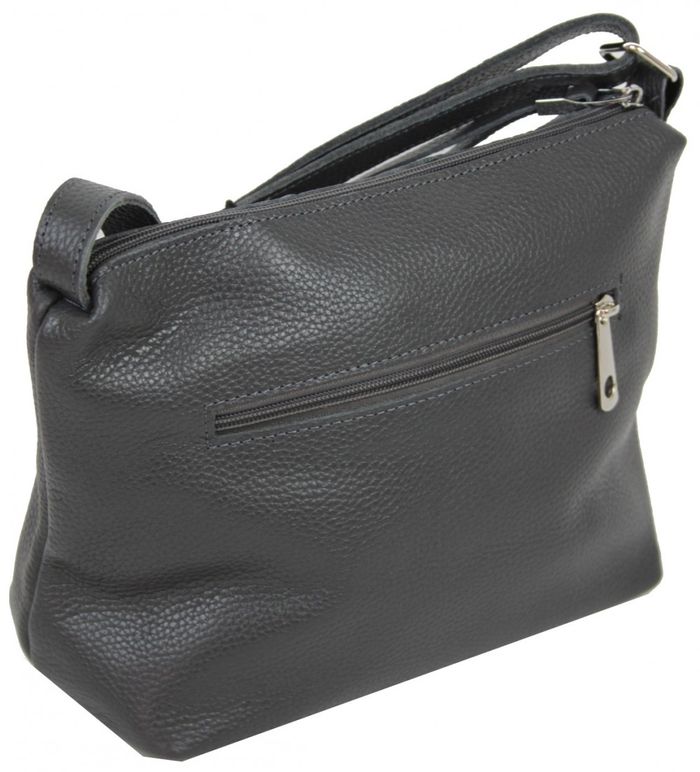 Жіноча шкіряна сумка над Борсадомодою сірого плеча 810.021 купити недорого в Ти Купи