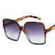 Женские солнцезащитные очки Folem 2020 большие Черно-коричневые (374-2)