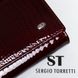 Женский кожаный лаковый кошелек SERGIO TORRETTI W1-v wine-red