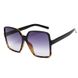 Женские солнцезащитные очки Folem 2020 большие Черно-коричневые (374-2)