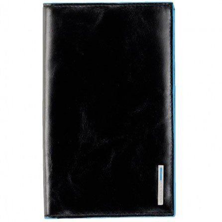 Чорне шкіряне чоловіче портмоне Piquadro Blue Square (PU1665B2_N) купити недорого в Ти Купи