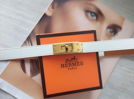Трендовий шкіряний вузький ремень white/gold hr13 купити недорого в Ти Купи
