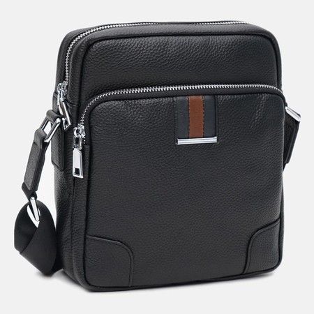 Чоловіча шкіряна сумка Ricco Grande K16615B-black купити недорого в Ти Купи