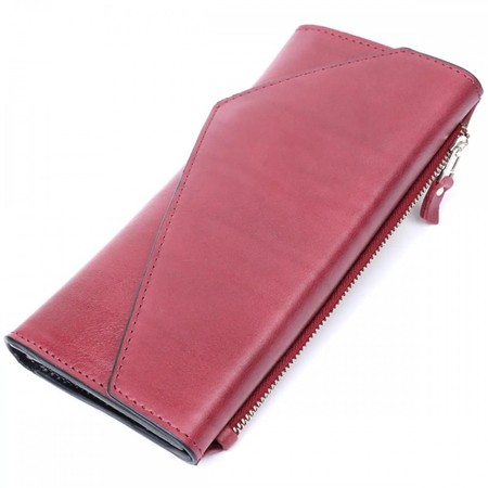Кожаный женский кошелек ручной работы GRANDE PELLE 11647 купить недорого в Ты Купи