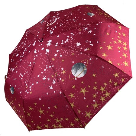 Жіночий складаний Автоматична парасолька B. Cavalli "Звезное небо" Рожевий (450-4) купити недорого в Ти Купи