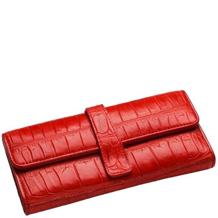 Женский красный кошелек из кожи крокодила Ekzotic Leather cw24 купить недорого в Ты Купи