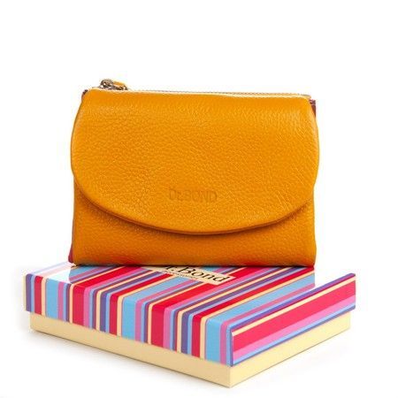 Женский кожаный кошелек Classik DR. BOND WRS-239-1 yellow купить недорого в Ты Купи