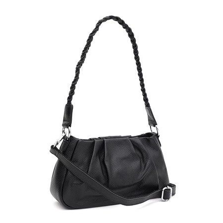 Женская кожаная сумка Borsa Leather K15001bl-black купить недорого в Ты Купи