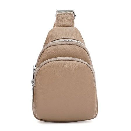 Женский кожаный рюкзак через плечо Borsa Leather K15-606be-beige купить недорого в Ты Купи