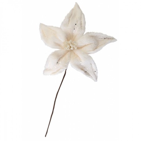 Квітка пуансеттии Yes! Fun пухнастий кремово-білий, 25 * 25 см 973548 купити недорого в Ти Купи