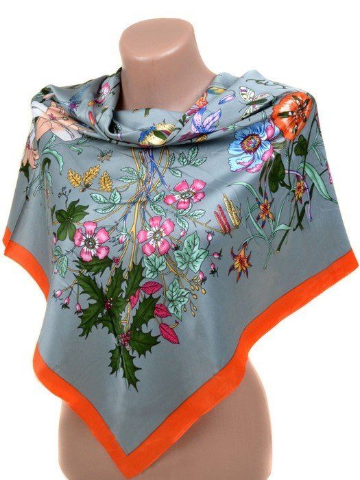 Женский шелковый платок Весна-Лето 20492-D1 купить недорого в Ты Купи