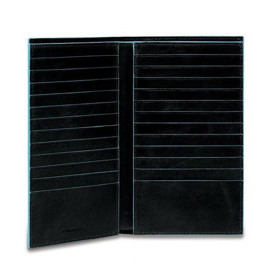 Черное кожаное мужское портмоне Piquadro Blue Square (PU1665B2_N) купить недорого в Ты Купи