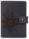 Обложка для паспорта из кожи Hi Art «Mehendi Classic» PB-03S/1 Shabby Night Черный купить недорого в Ты Купи