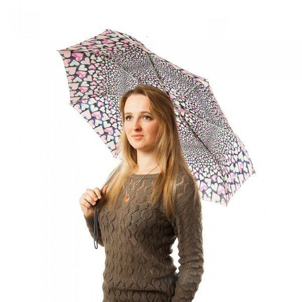 Женский механический зонт Fulton Minilite-2 L354 - Heart Kaleidoscope купить недорого в Ты Купи