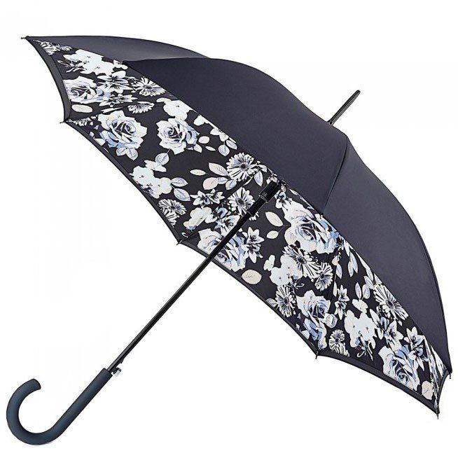 Жіноча парасолька-тростина напівавтомат Fulton Bloomsbury-2 L754 - Mono Floral (Квіти) купити недорого в Ти Купи