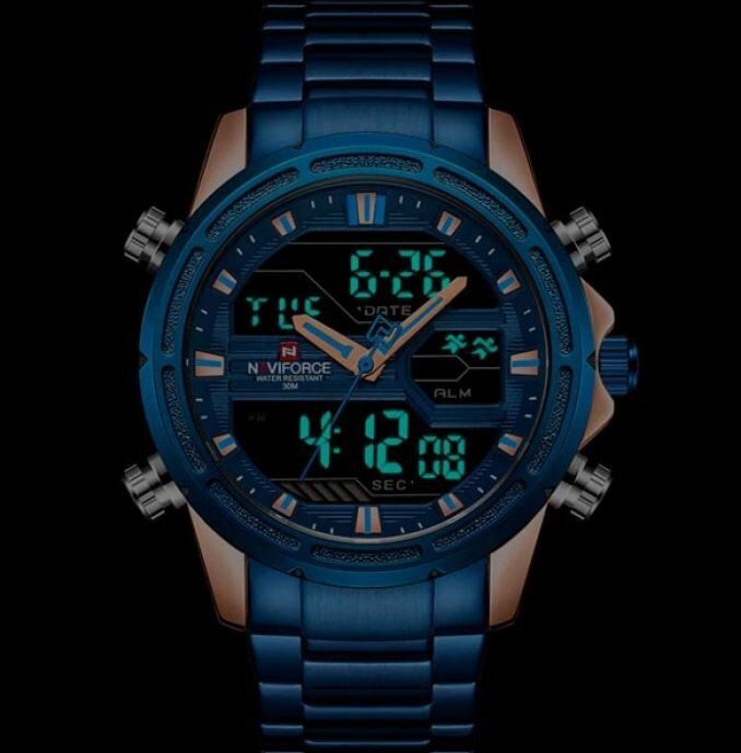 Чоловічий годинник NAVIFORCE BLUERAY NF9138 (7216) купити недорого в Ти Купи