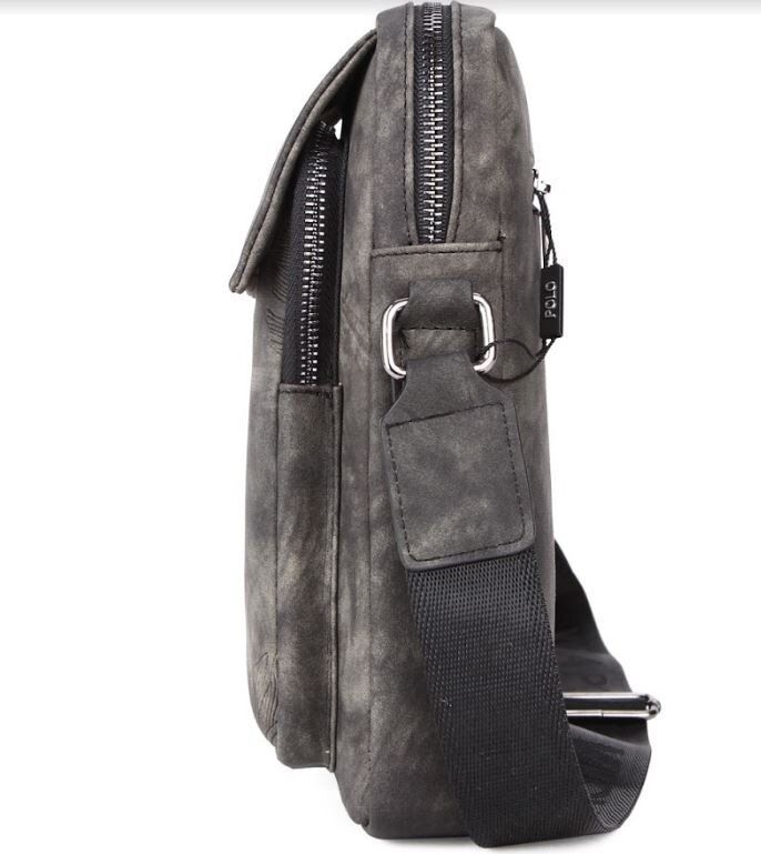Чоловіча чорна сумка через плече Polo 8828 купити недорого в Ти Купи