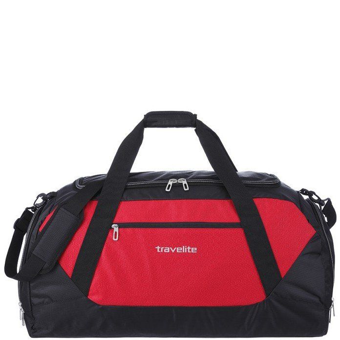 Дорожная черно-красная сумка Travelite KICK OFF XL купить недорого в Ты Купи