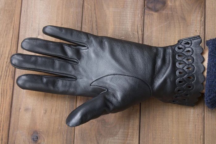 Перчатки женские чёрные кожаные сенсорные 949s2 M Shust Gloves купить недорого в Ты Купи