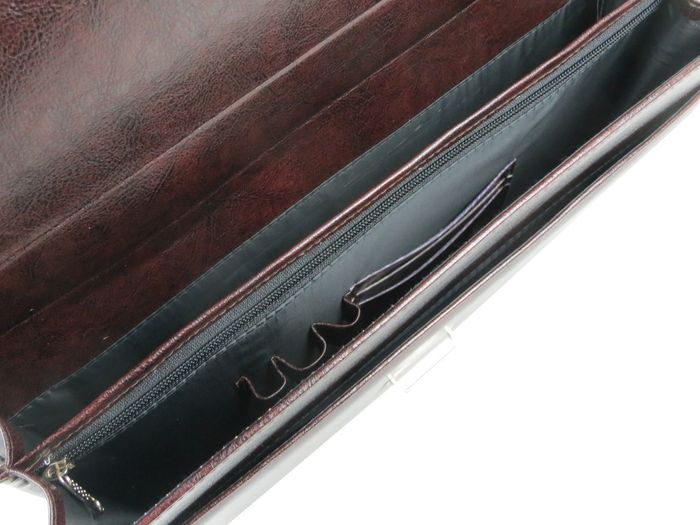 Мужской портфель из кожзаменителя Exclusive 713400 коричневый купить недорого в Ты Купи