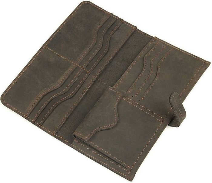 Чоловічий шкіряний гаманець Vintage 14473 Темно-коричневий купити недорого в Ти Купи