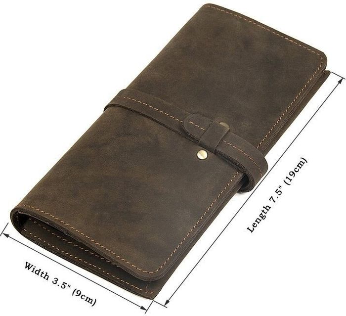 Чоловічий шкіряний гаманець Vintage 14473 Темно-коричневий купити недорого в Ти Купи