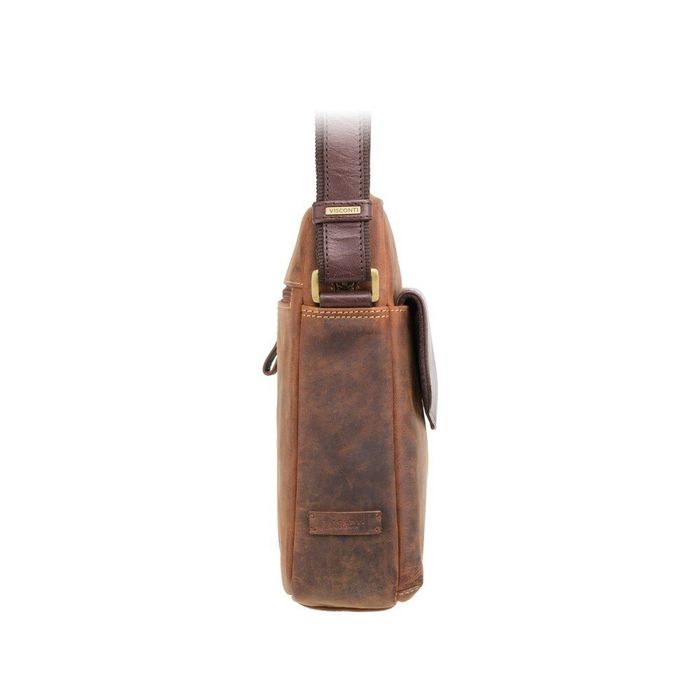 Чоловіча шкіряна коричнева сумка Visconti TC70 Vesper A5 (Havana Tan) купити недорого в Ти Купи