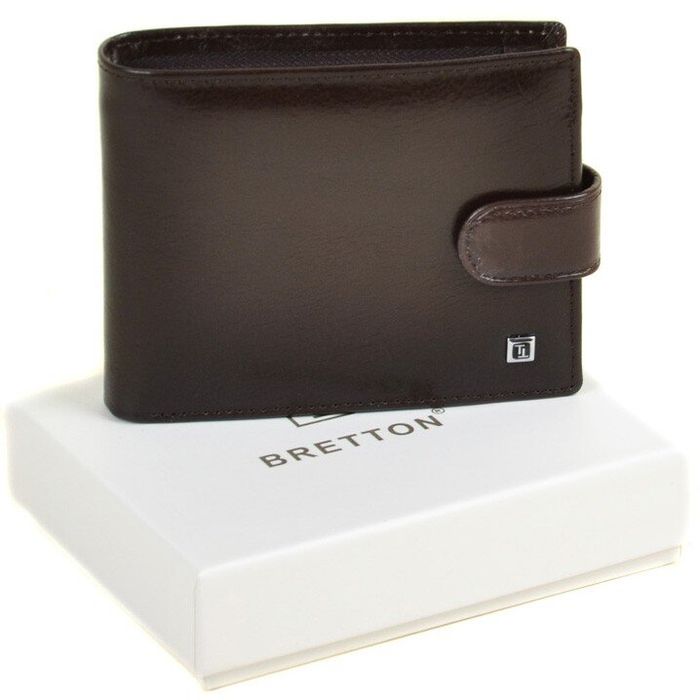 Кожаный кошелек Softina Bretton MS-36 coffee купить недорого в Ты Купи