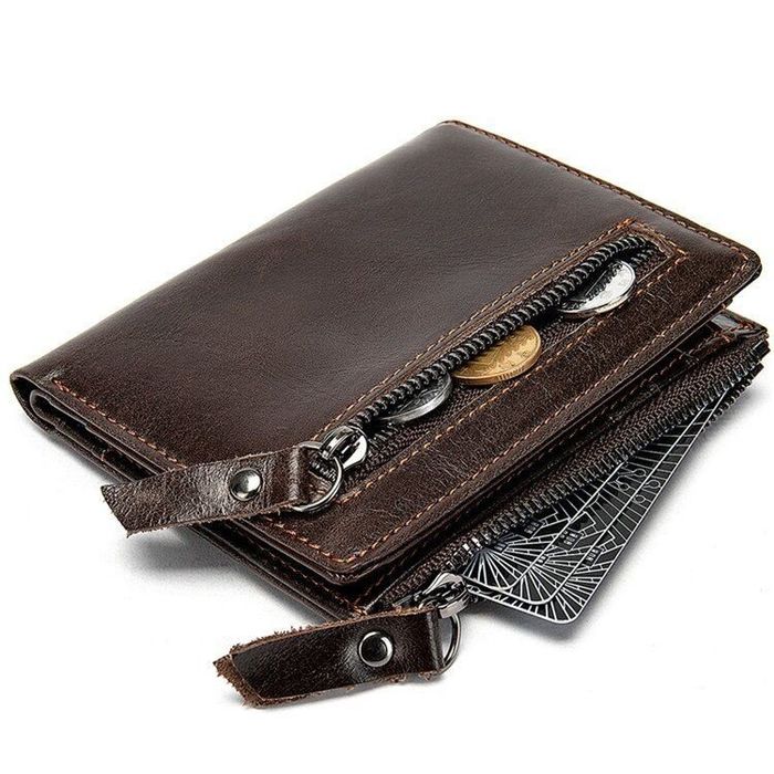 Чоловічий шкіряний гаманець Vintage 14687 Коричневий купити недорого в Ти Купи