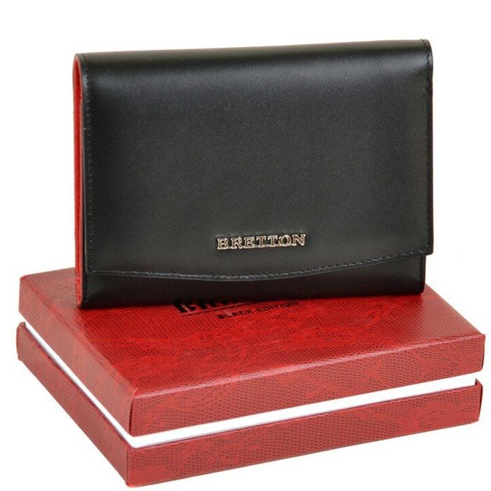 Кожаный кошелек Color Bretton W5458 black купить недорого в Ты Купи