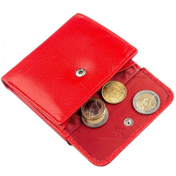 Женский красный кошелёк из натуральной кожи ST Leather 18918 Красный купить недорого в Ты Купи