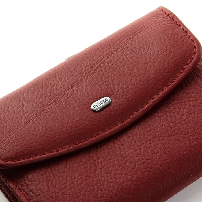 Жіночий компактний гаманець Classic шкіра DR. BOND WS-11 dark-red купити недорого в Ти Купи