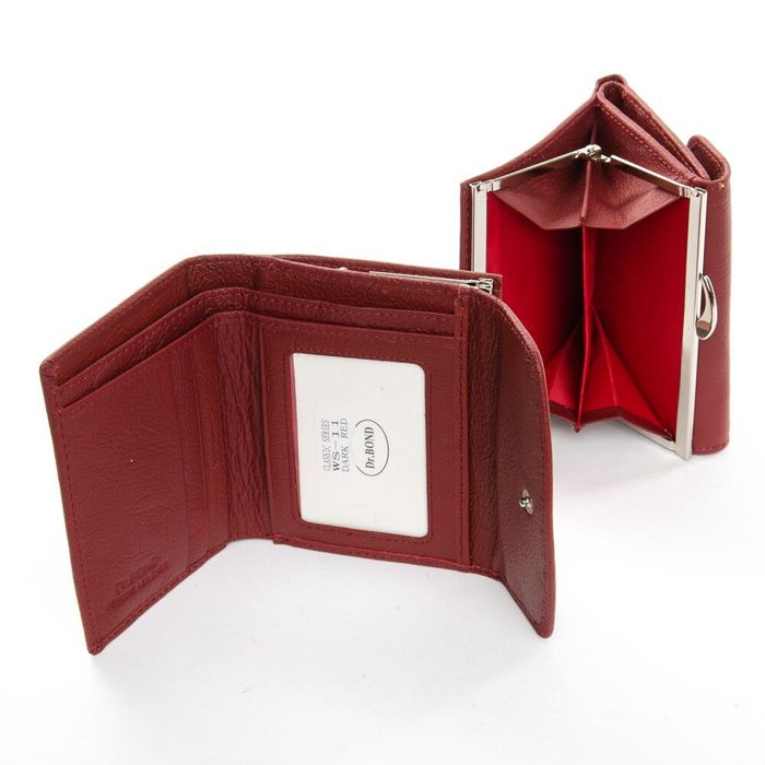 Кожаный кошелек Classic DR. BOND WS-11 dark-red купить недорого в Ты Купи