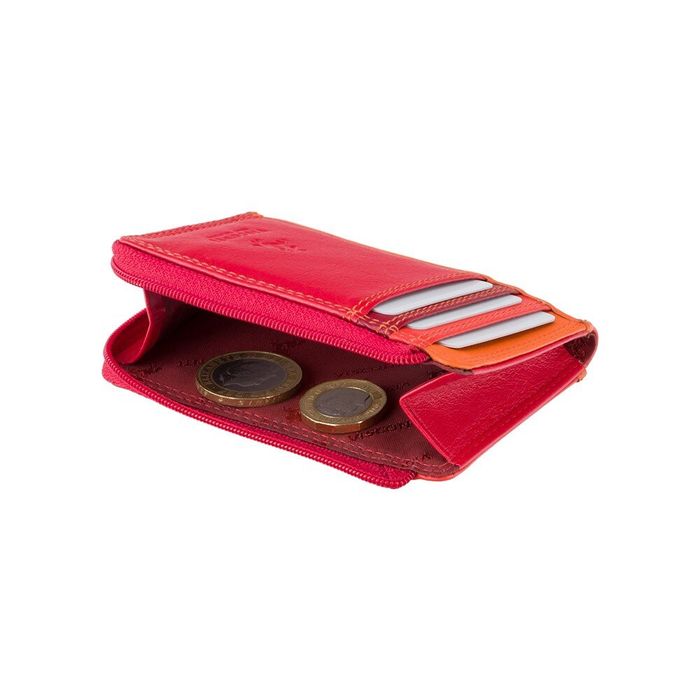 Кожаный картхолдер Visconti RB110 Phi Phi (Red Multi) купить недорого в Ты Купи
