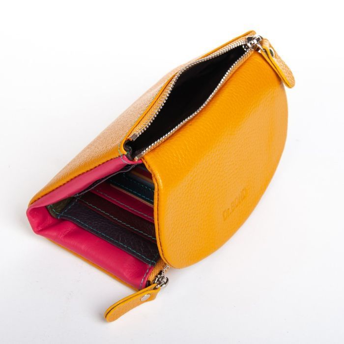 Шкіряний жіночий гаманець Classik DR. BOND WRS-239-1 yellow купити недорого в Ти Купи
