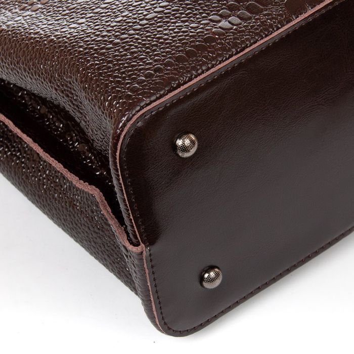 Женская кожаная сумка классическая ALEX RAI 1540-1 brown купить недорого в Ты Купи